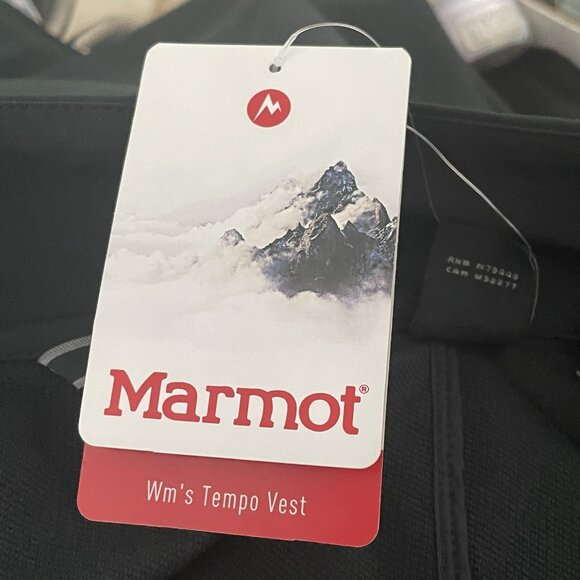 Marmot Womens Tempo Vest Full Zip Black Sz XL Jersey Mike's Embroidered Logo NWT - Picture 10 of 11